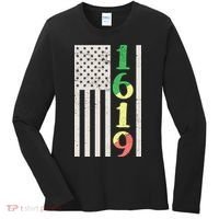 1619 Our Ancestors African American Pride Flag Women's Long Sleeve Shirt thumb 0
