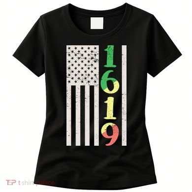 1619 Our Ancestors African American Pride Flag Women's T-Shirt