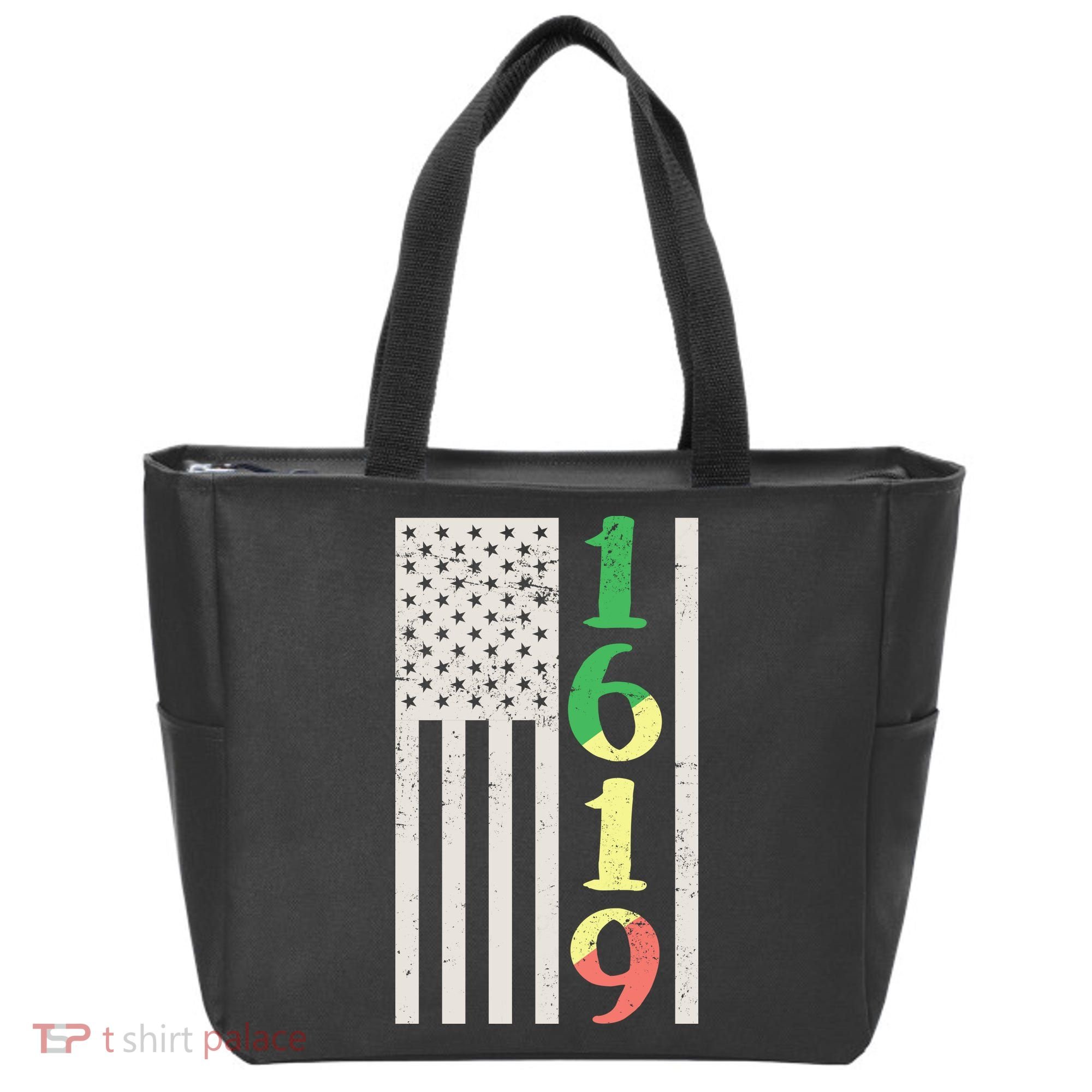 1619 Our Ancestors African American Pride Flag Tote Bag