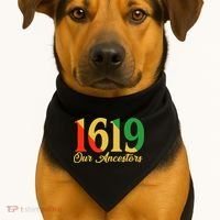 1619 Our Ancestors History USA-Made Doggie Bandana thumb 1