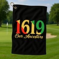 1619 Our Ancestors History Golf Towel thumb 1