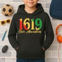 1619 Our Ancestors History Kids Hoodie thumb 2
