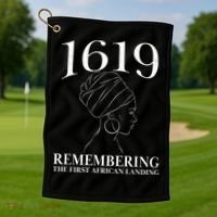 1619 Remembering the First African Landing Golf Towel thumb 1