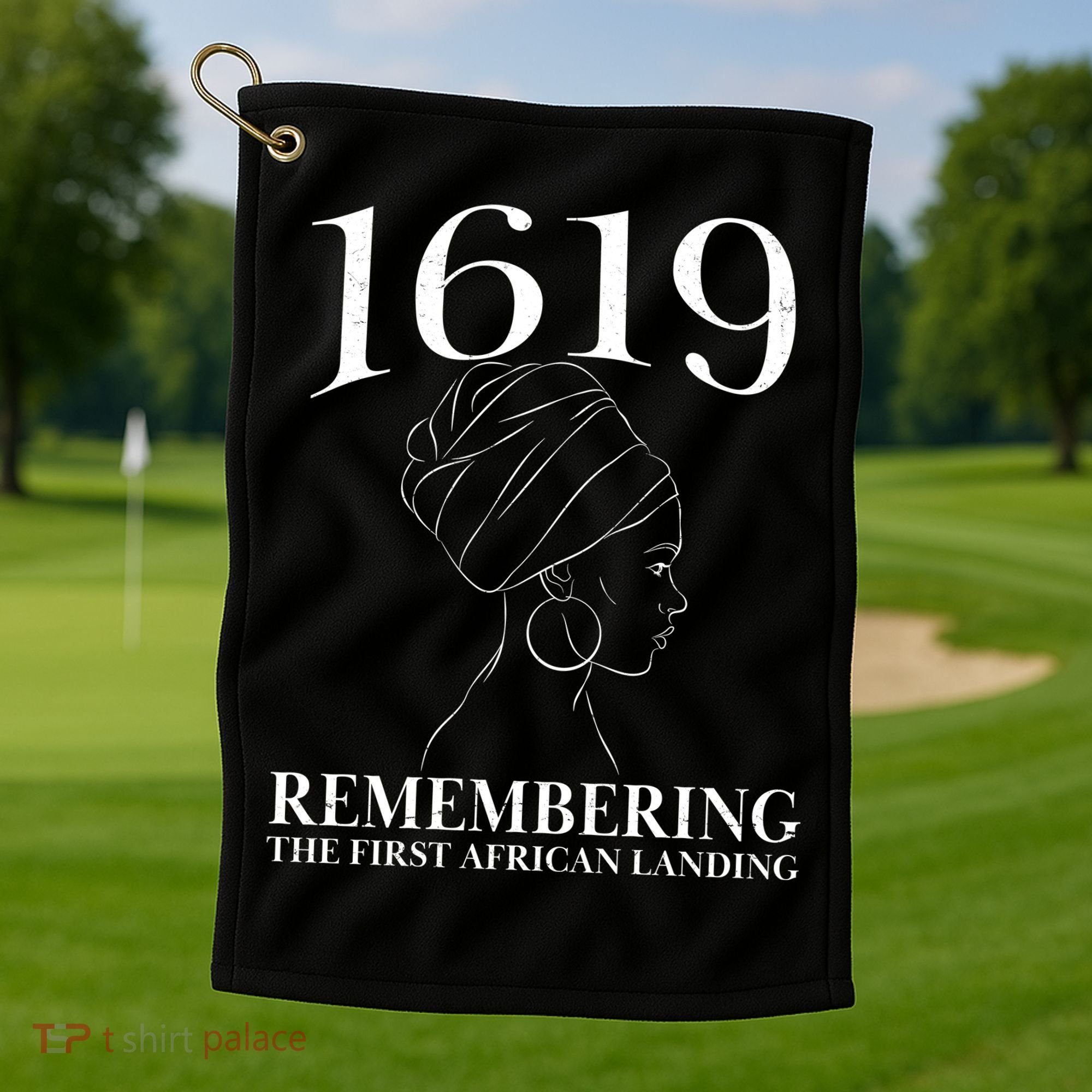1619 Remembering the First African Landing Golf Towel