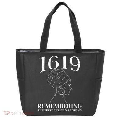1619 Remembering the First African Landing Tote Bag