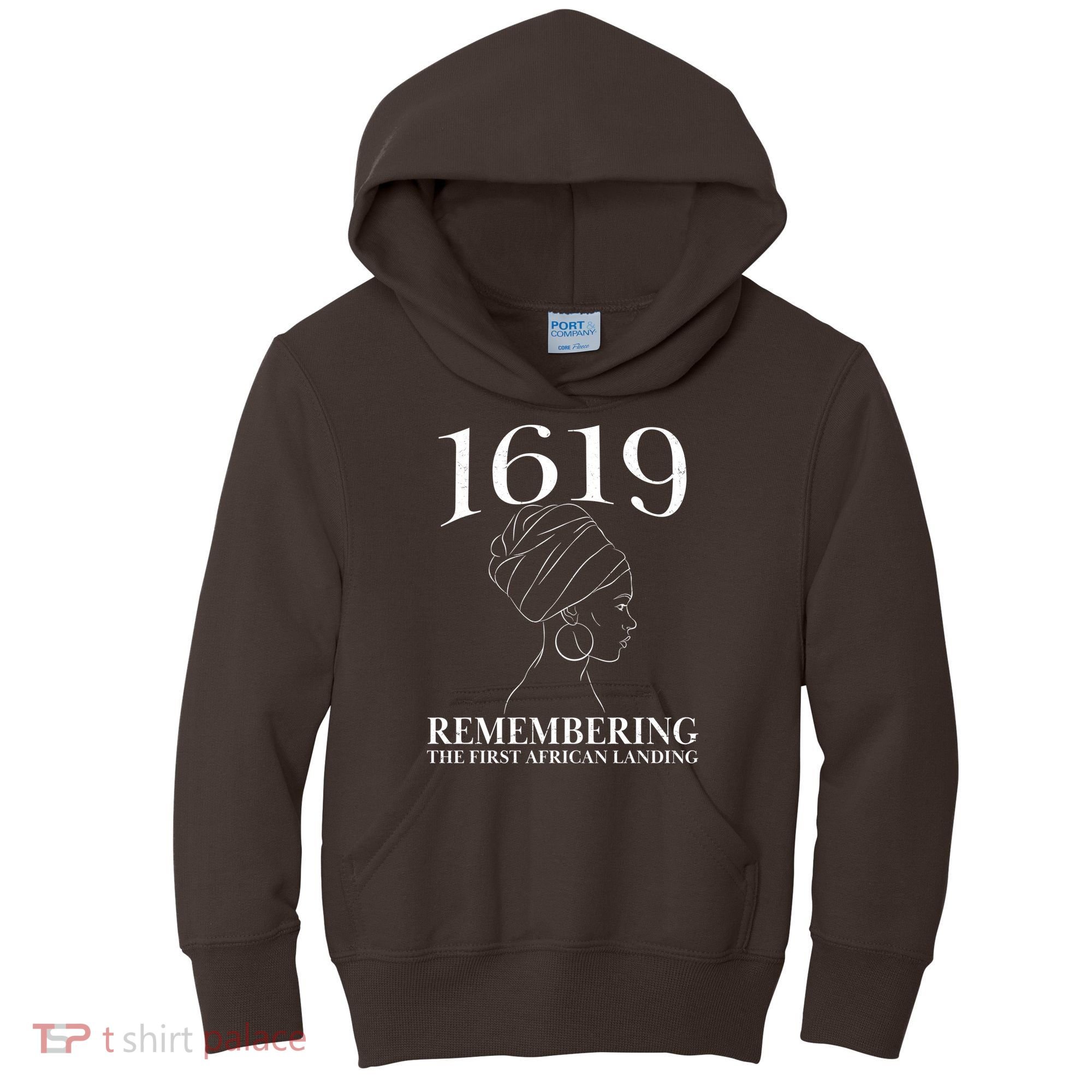 1619 Remembering the First African Landing Kids Hoodie