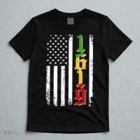 1619 US Flag African American Traditional Colors T-Shirt thumb 5