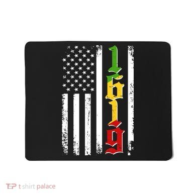 1619 US Flag African American Traditional Colors Mousepad
