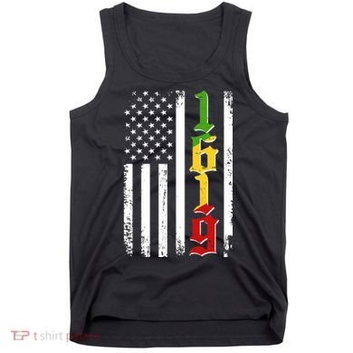 1619 US Flag African American Traditional Colors Tank Top