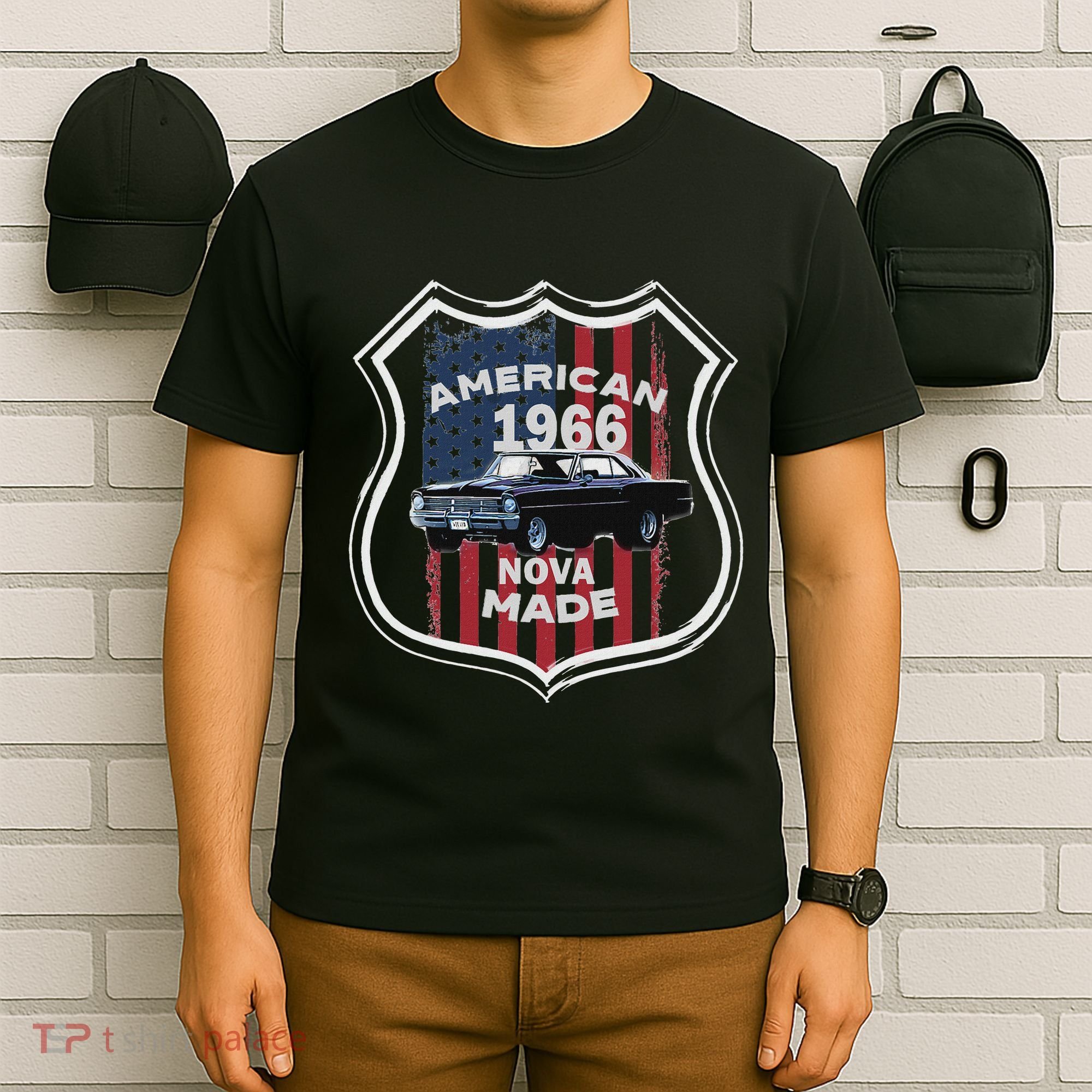 1966 66 2 Classic Car Old School Muscle Car T-Shirt