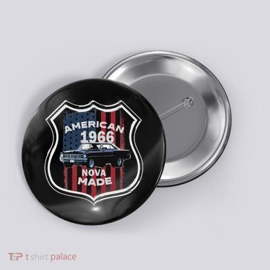 1966 66 2 Classic Car Old School Muscle Car Button