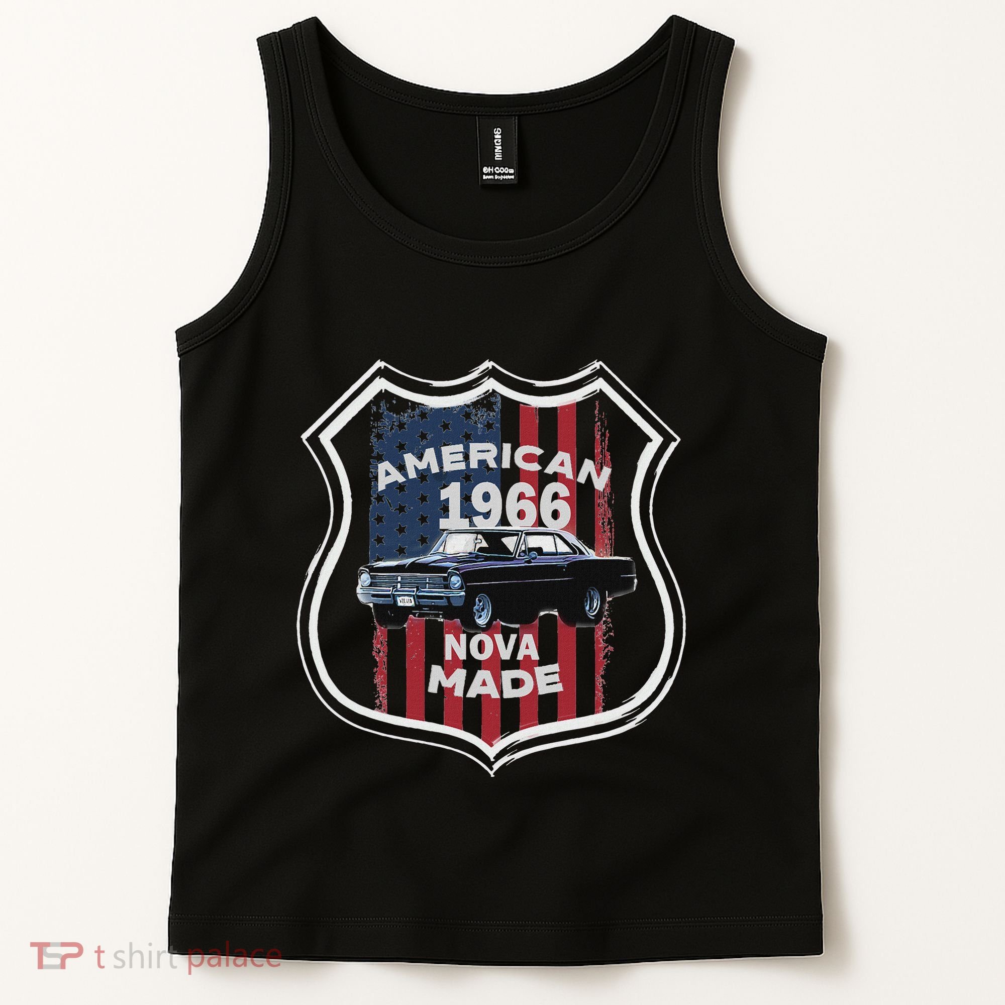 1966 66 2 Classic Car Old School Muscle Car Tank Top