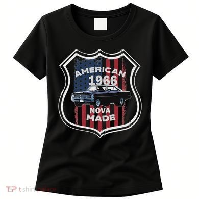 1966 66 2 Classic Car Old School Muscle Car Women's T-Shirt