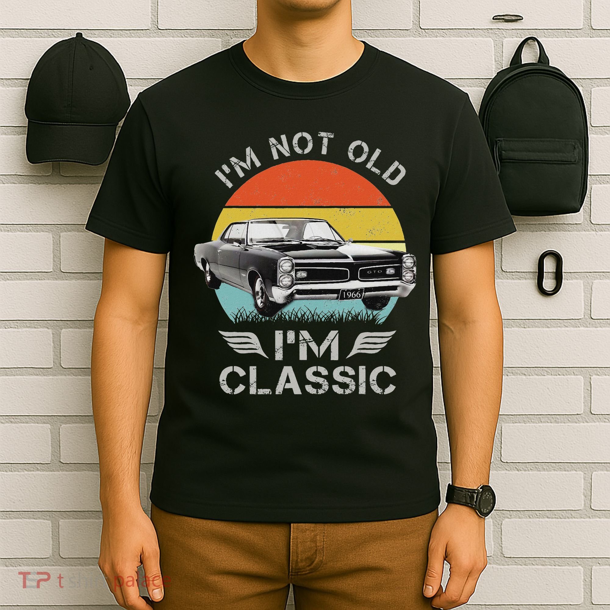 1966 66 Gto Classic Car Old School Muscle Car T-Shirt