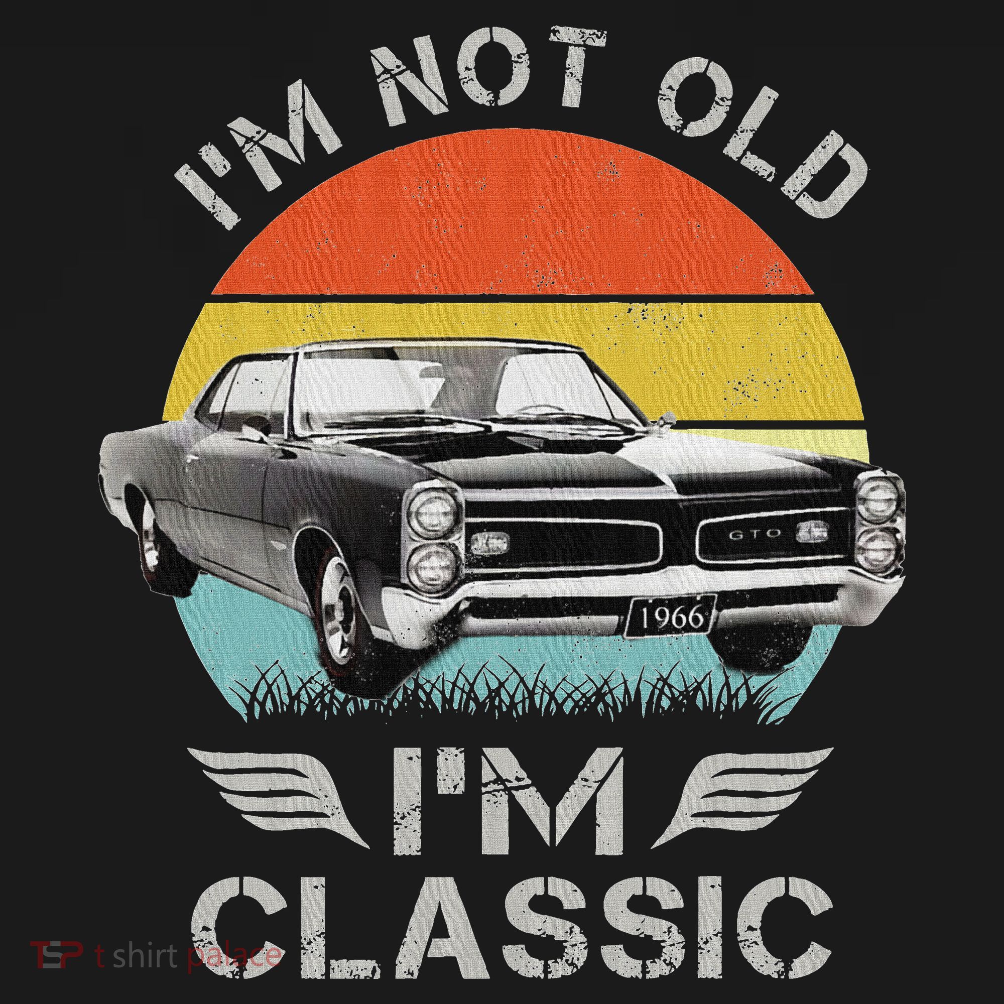 1966 66 Gto Classic Car Old School Muscle Car Ornament