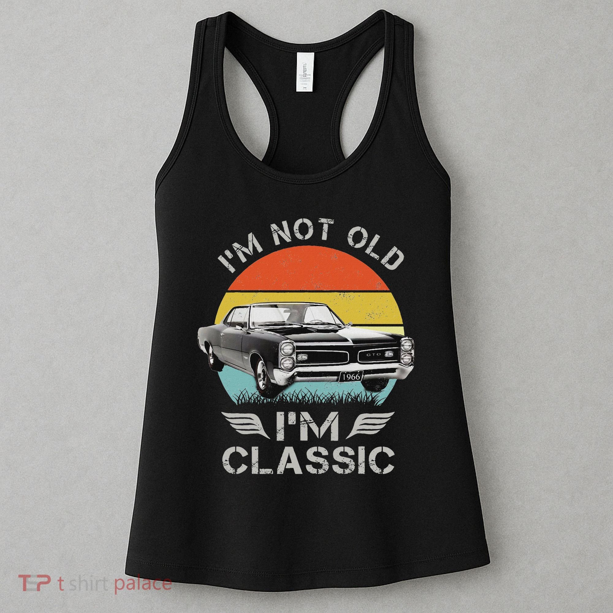 1966 66 Gto Classic Car Old School Muscle Car Women's Tank Top