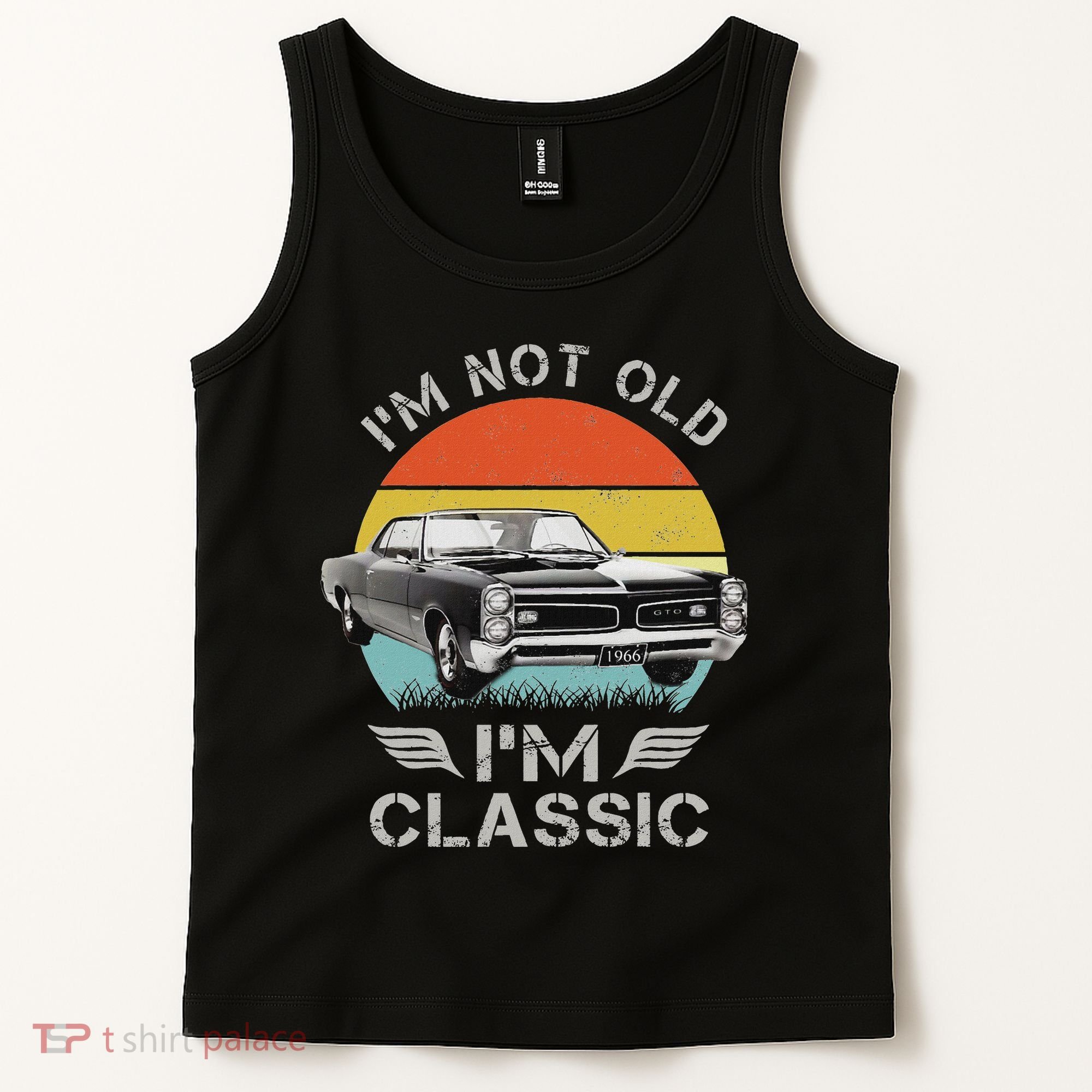 1966 66 Gto Classic Car Old School Muscle Car Tank Top