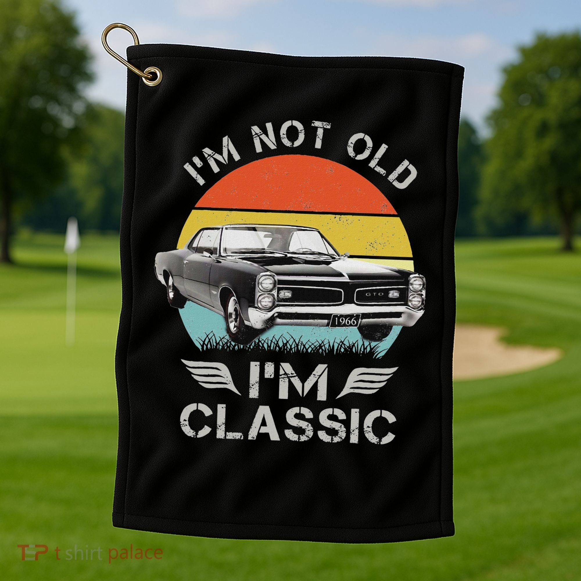 1966 66 Gto Classic Car Old School Muscle Car Golf Towel