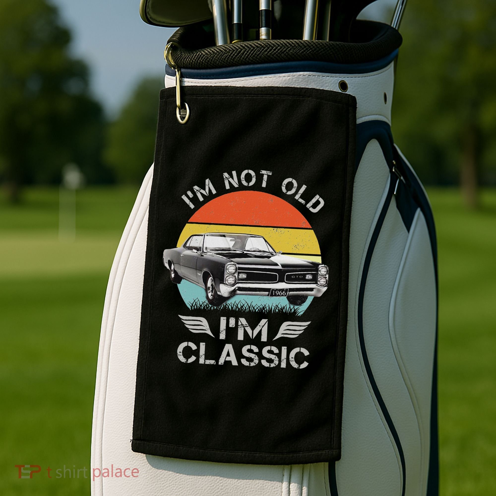 1966 66 Gto Classic Car Old School Muscle Car Golf Towel
