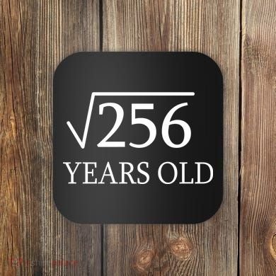 16th birthday Square Root of 256 Coaster