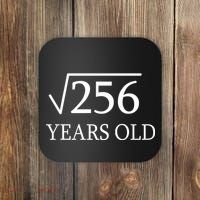 16th birthday Square Root of 256 Coaster thumb 0