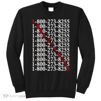 18002738255 Hotline Red Logo Sweatshirt