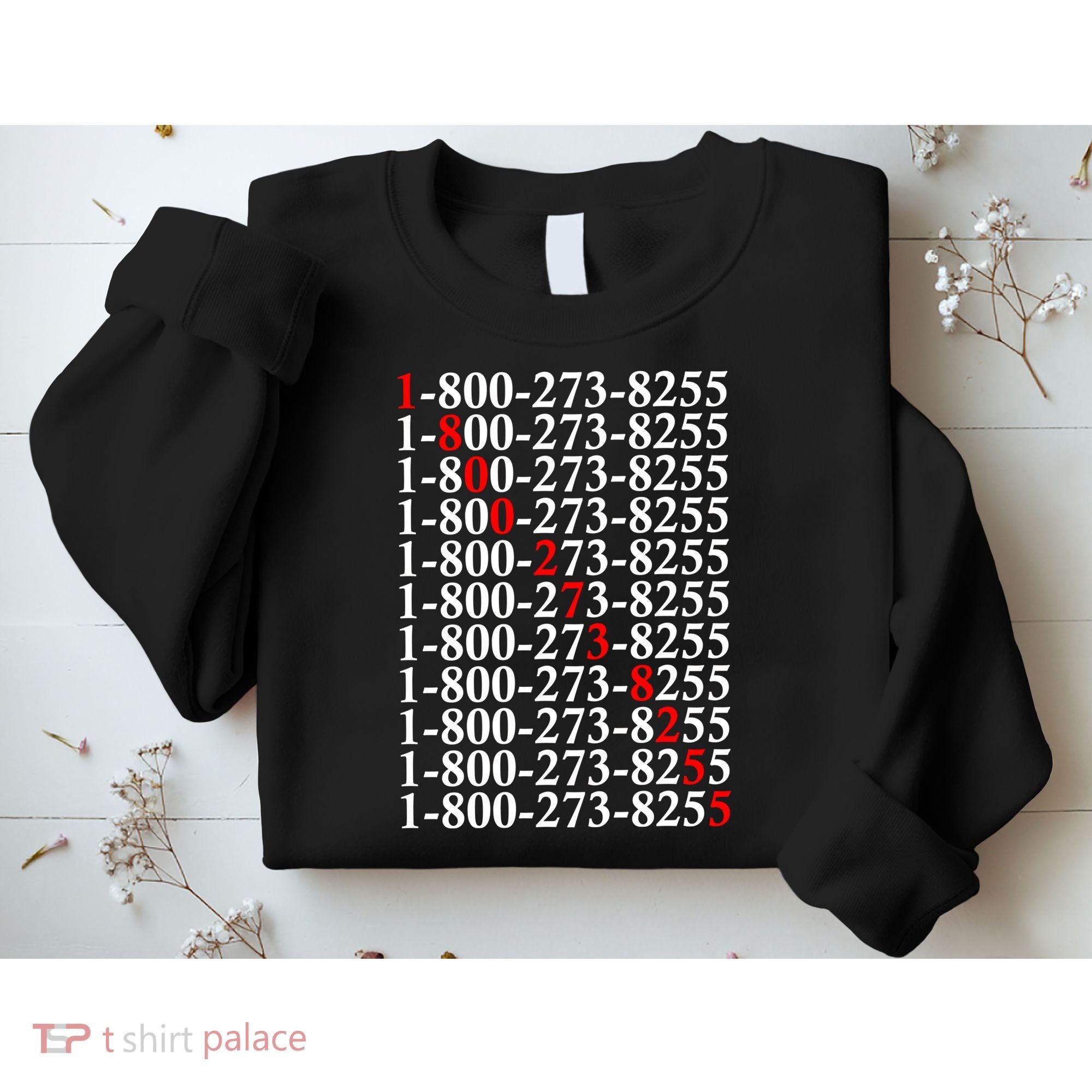 18002738255 Hotline Red Logo Sweatshirt