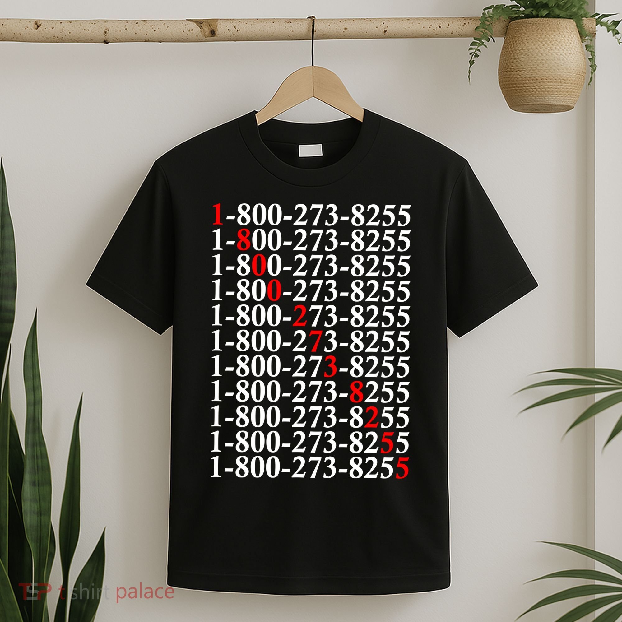 18002738255 Hotline Red Logo T-Shirt