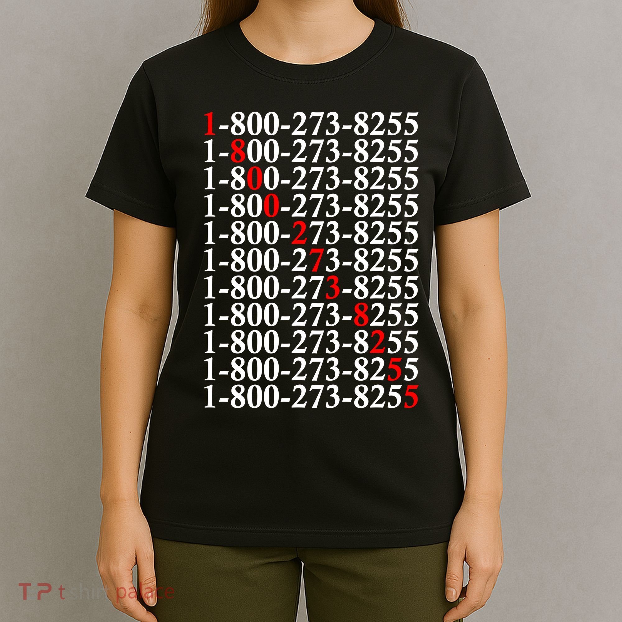 18002738255 Hotline Red Logo T-Shirt