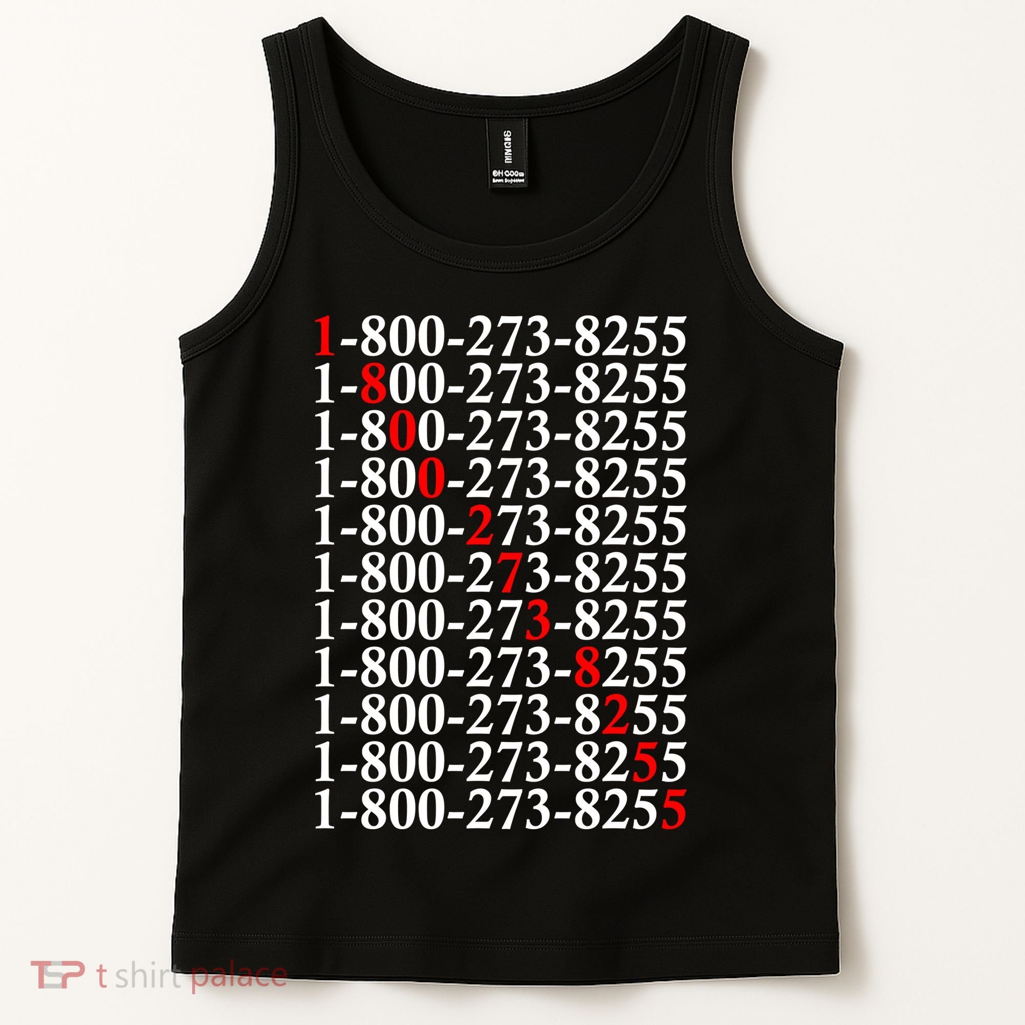 18002738255 Hotline Red Logo Tank Top