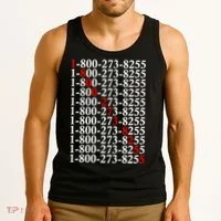 18002738255 Hotline Red Logo Tank Top thumb 3