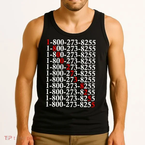 18002738255 Hotline Red Logo Tank Top