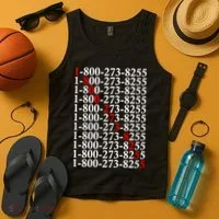 18002738255 Hotline Red Logo Tank Top thumb 4