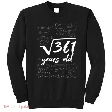19 Year Old Birthday Math Geek Sweatshirt