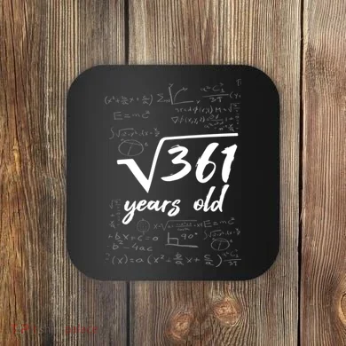 19 Year Old Birthday Math Geek Coaster