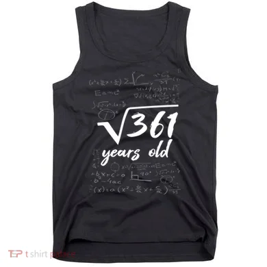 19 Year Old Birthday Math Geek Tank Top