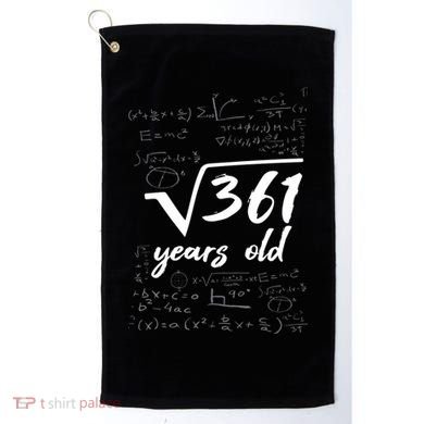 19 Year Old Birthday Math Geek Golf Towel