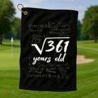 19 Year Old Birthday Math Geek Golf Towel thumb 1
