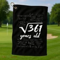 19 Year Old Birthday Math Geek Golf Towel thumb 1