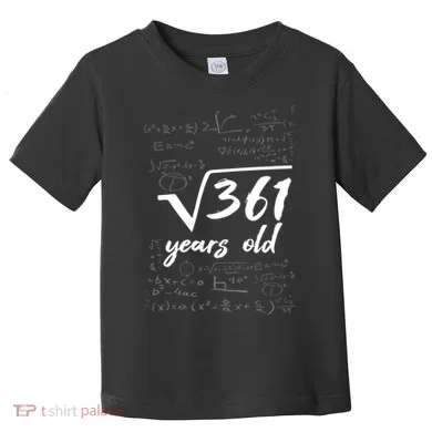 19 Year Old Birthday Math Geek Toddler T-Shirt