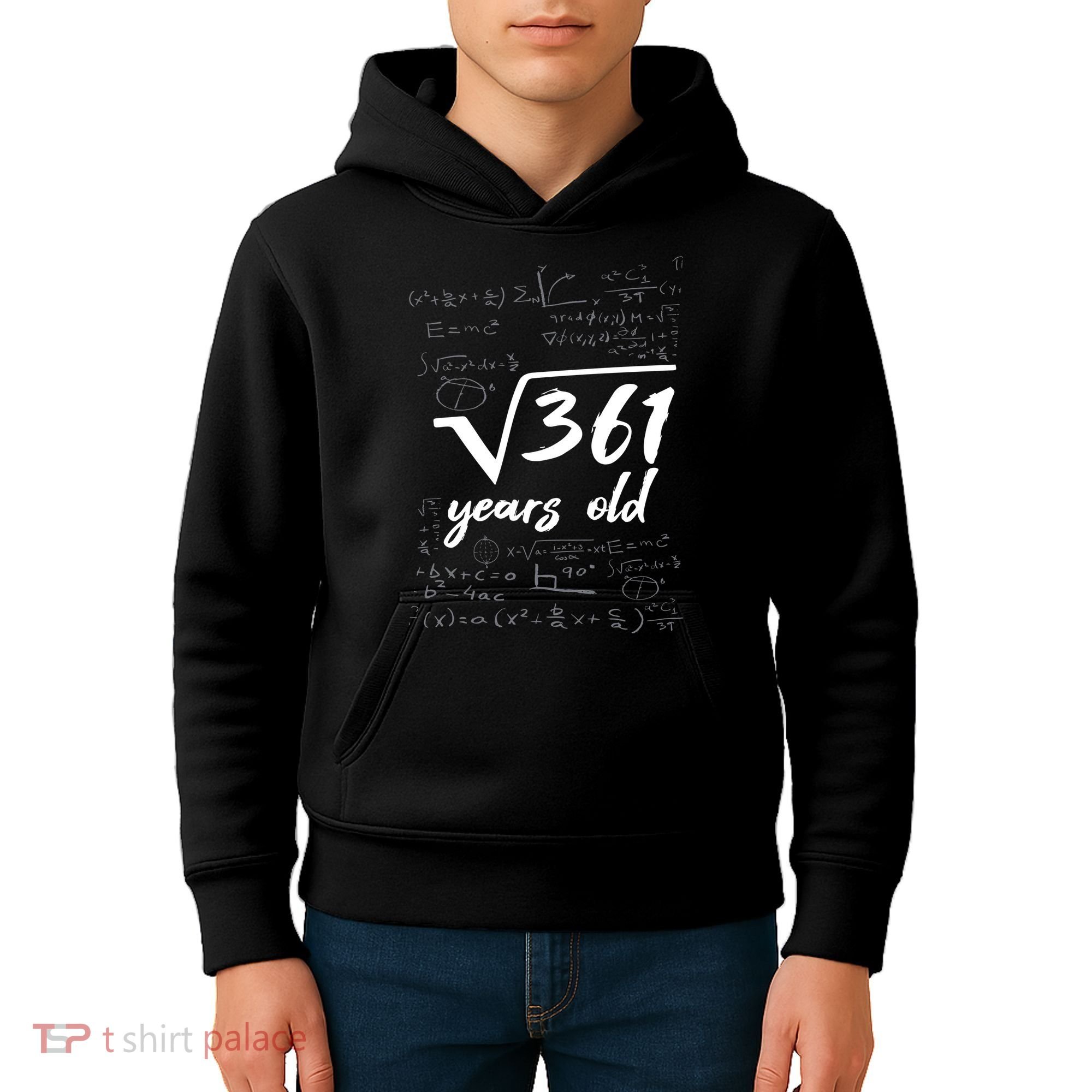 19 Year Old Birthday Math Geek Kids Hoodie