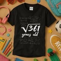 19 Year Old Birthday Math Geek Kids T-Shirt thumb 3