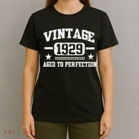 1929 Vintage Aged To Perfection Birthday Gift T-Shirt thumb 4