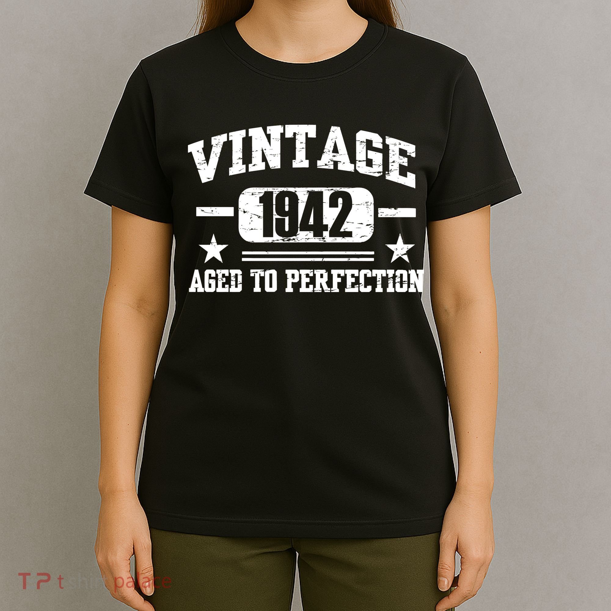 1942 Vintage Aged To Perfection Birthday Gift T-Shirt