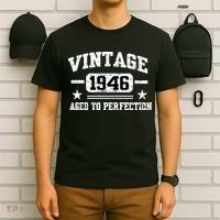 1946 Vintage Aged To Perfection Birthday Gift T-Shirt thumb 6