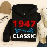 1947 Classic Birthday Gift Hoodie thumb 4