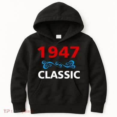 1947 Classic Birthday Gift Kids Hoodie