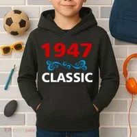1947 Classic Birthday Gift Kids Hoodie thumb 2