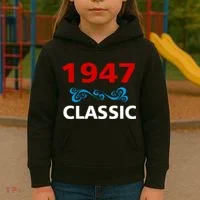 1947 Classic Birthday Gift Kids Hoodie thumb 3