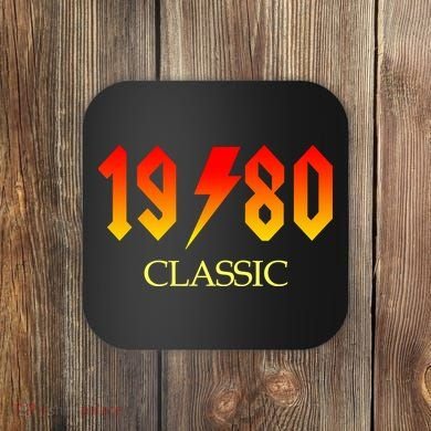 1980 Classic Rock 40th Birthday Coaster